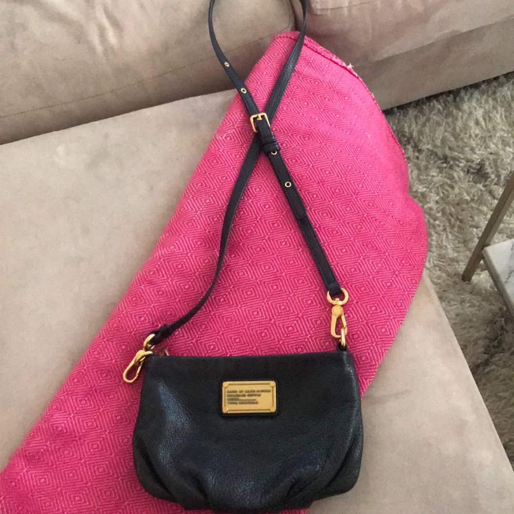 Black leather Marc jacobs satchel